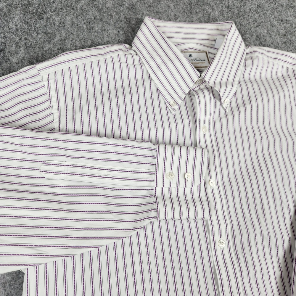 Brooks Brothers Shirt Mens 17/33 Luxury Collection Thomas Mason Regent Fit Italy